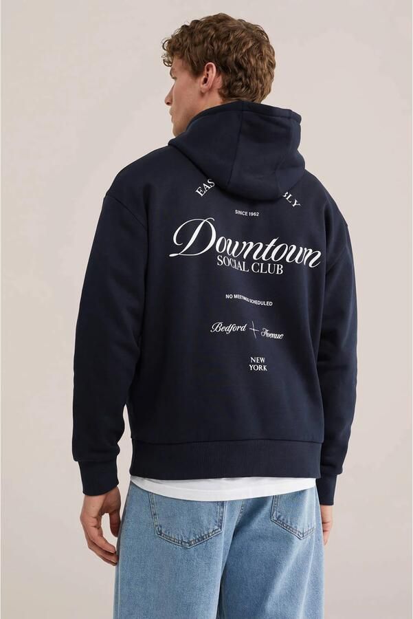 WE Fashion hoodie met backprint donkerblauw - Foto 2