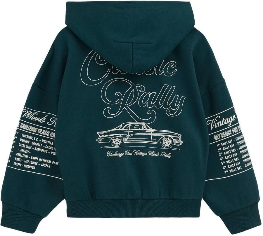 WE Fashion hoodie met backprint donkergroen Sweater All over print - Foto 2