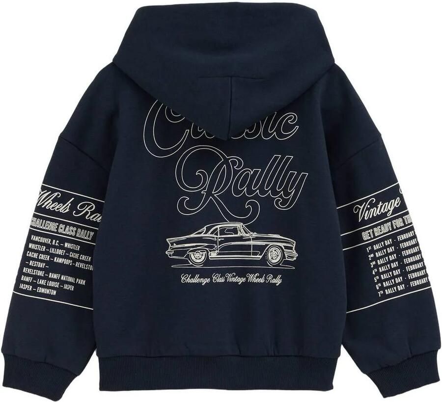 WE Fashion hoodie met backprint heavy blue Sweater Blauw All over print - Foto 2