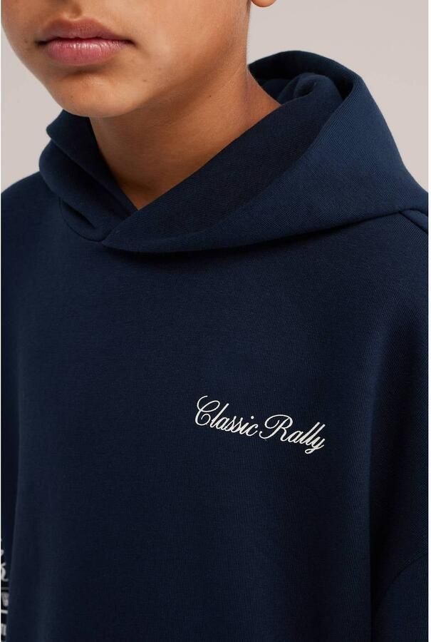 WE Fashion hoodie met backprint heavy blue Sweater Blauw All over print - Foto 3
