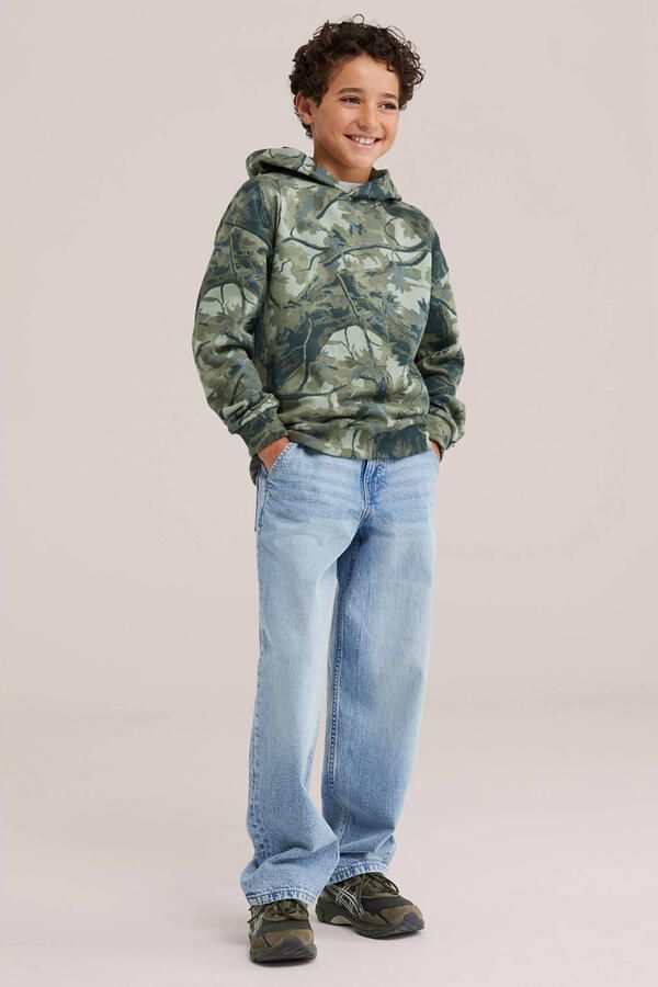 WE Fashion hoodie met print groen - Foto 2
