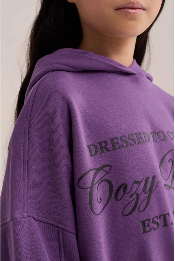 WE Fashion hoodie met print paars - Foto 2
