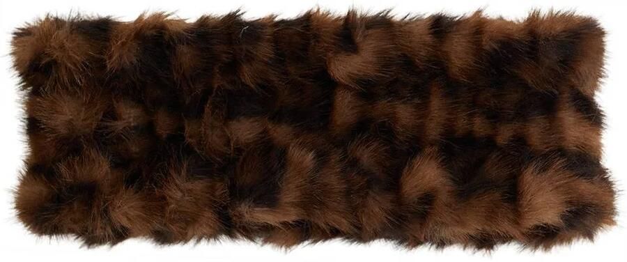WE Fashion hoofdband met dierenprint bruin Meisjes Polyester Dierenprint