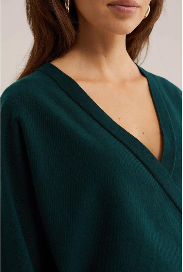 WE Fashion gebreide trui met wol groen - Foto 2