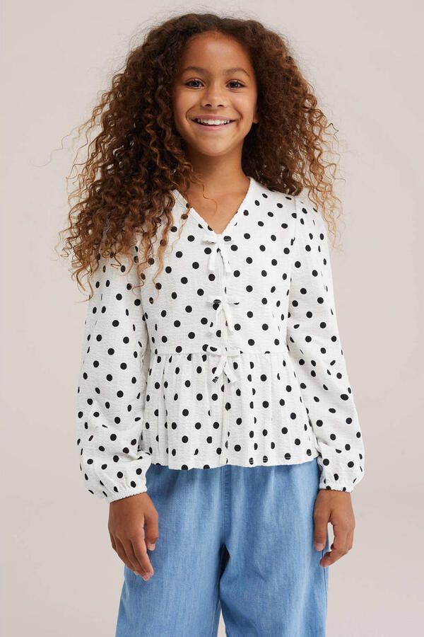 WE Fashion blouse wit zwart