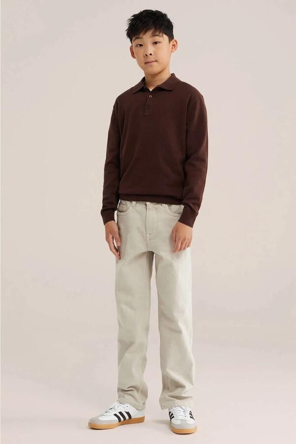 WE Fashion katoenen gebreide trui roodbruin - Foto 3