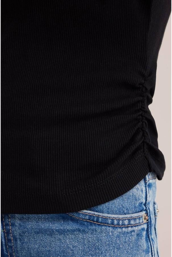 WE Fashion imitatiebont gilet zwart