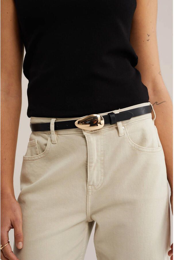 WE Fashion imitatieleren riem zwart - Foto 2