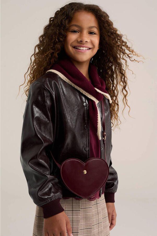 WE Fashion imitatieleren tas donkerrood Meisjes Imitatieleer Effen - Foto 3