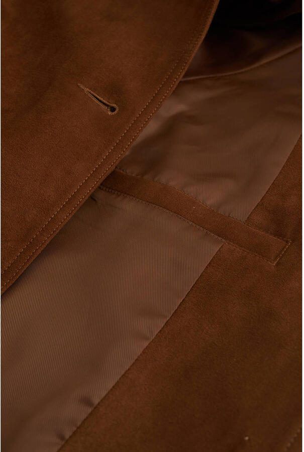 WE Fashion imitatiesuede trenchcoat bruin - Foto 2