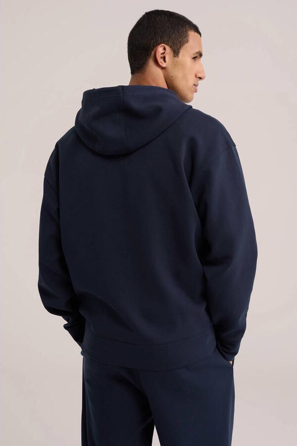 WE Fashion interlock sweatvest met borduursels donkerblauw - Foto 3