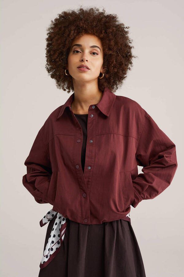 WE Fashion jasje donkerrood - Foto 3