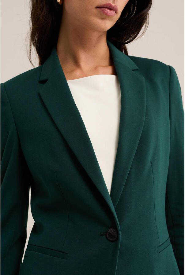 WE Fashion jersey getailleerde blazer groen - Foto 2