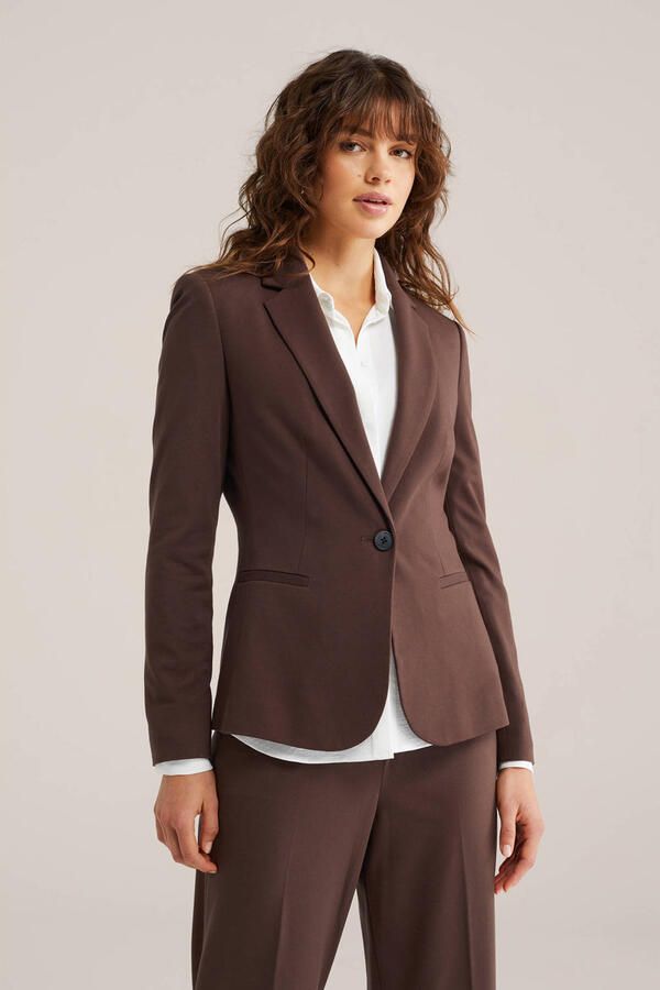 WE Fashion jersey getailleerde blazer