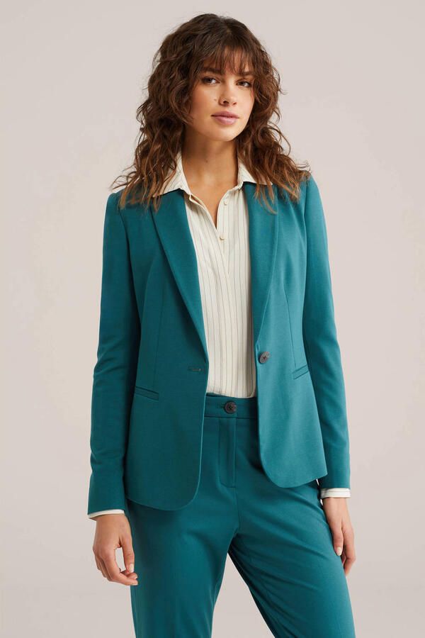 WE Fashion jersey getailleerde blazer