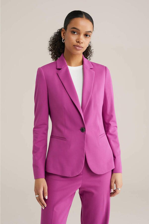 WE Fashion jersey getailleerde blazer