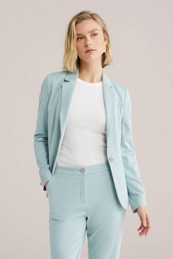 WE Fashion jersey getailleerde blazer