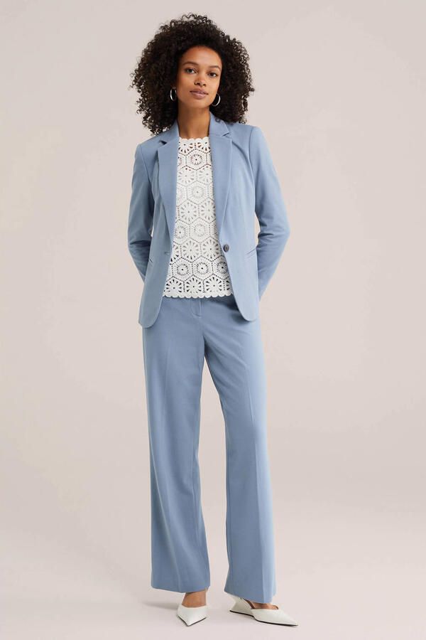 WE Fashion jersey high waist pantalon grijsblauw - Foto 2