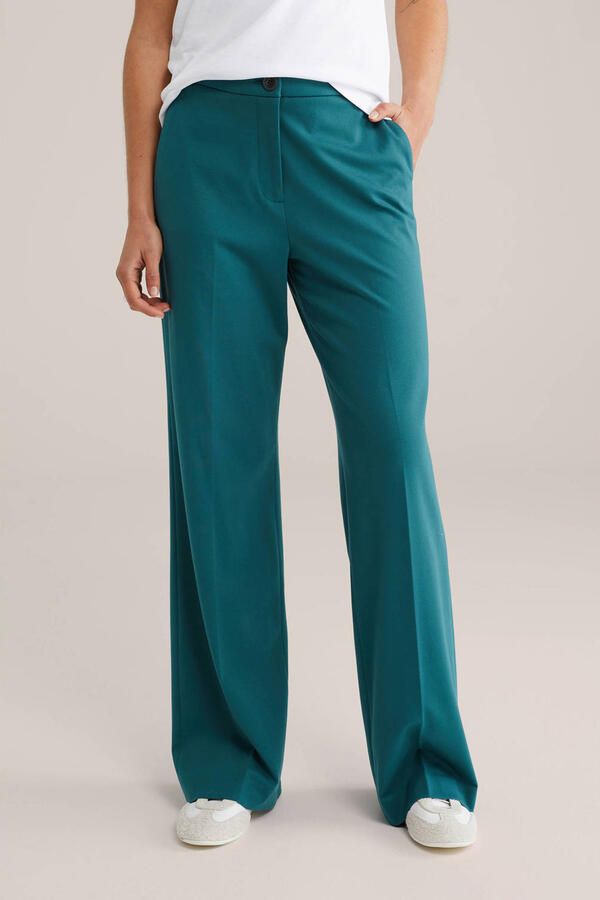 WE Fashion jersey high waist pantalon groen