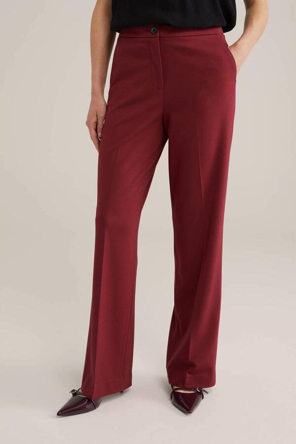 WE Fashion jersey high waist pantalon rood