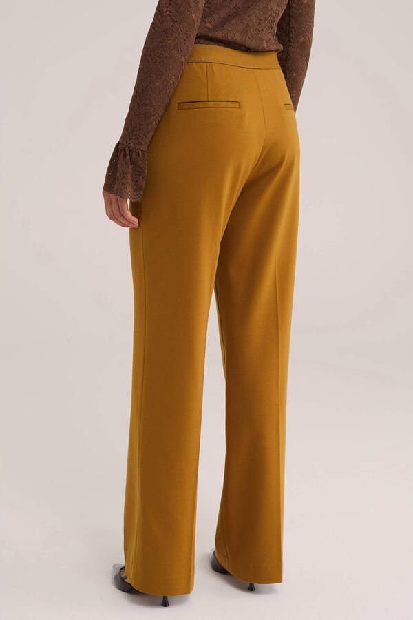 WE Fashion jersey loose fit pantalon met plooien oker - Foto 2