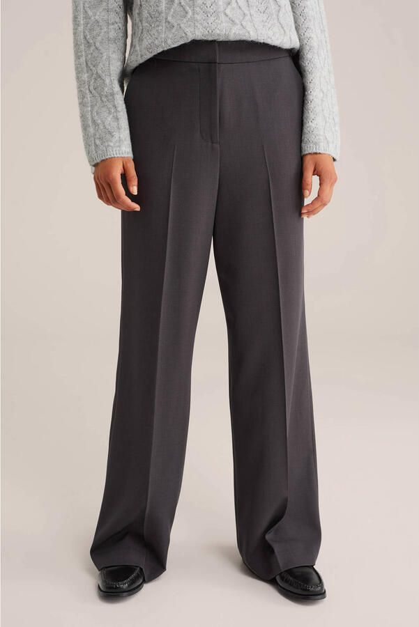 WE Fashion jersey wide leg high waist pantalon