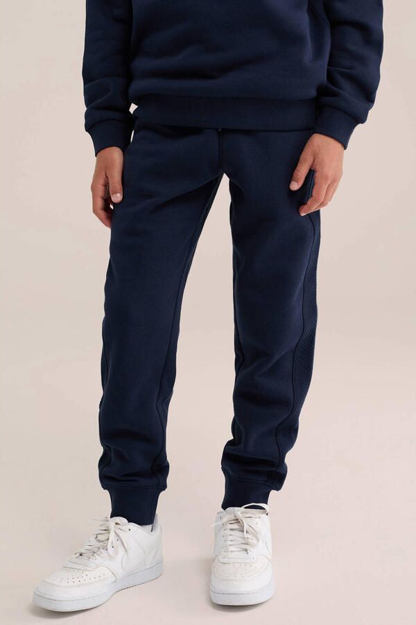 WE Fashion joggingbroek donkerblauw
