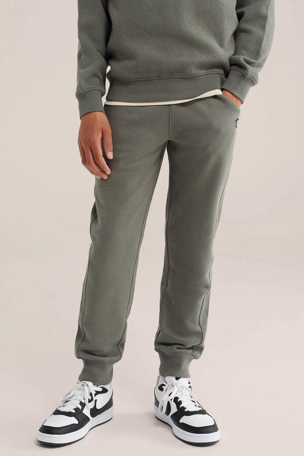 WE Fashion joggingbroek grijsgroen