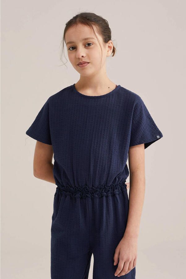 WE Fashion jumpsuit donkerblauw
