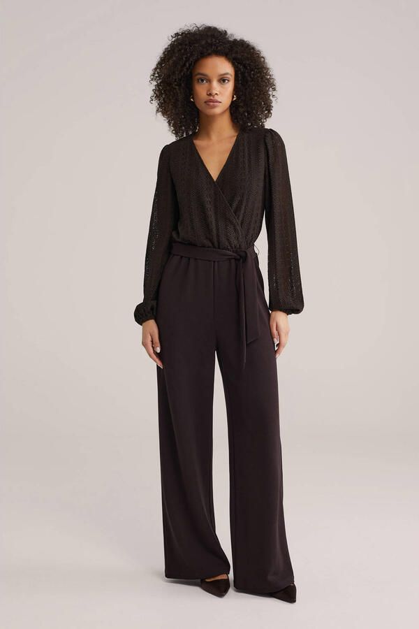 WE Fashion jumpsuit donkerbruin - Foto 3