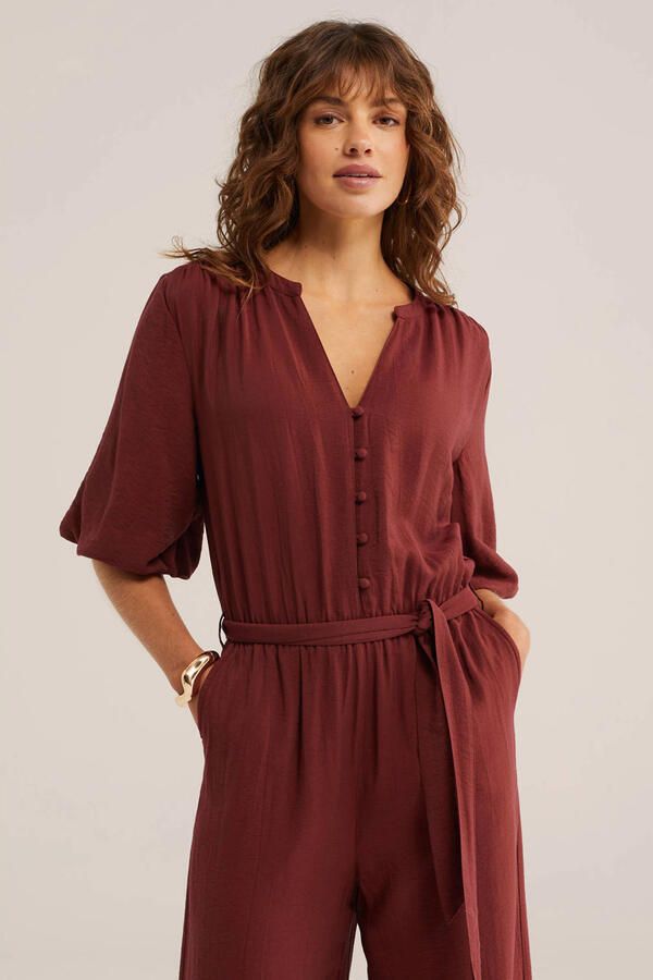 WE Fashion jumpsuit donkerrood - Foto 2