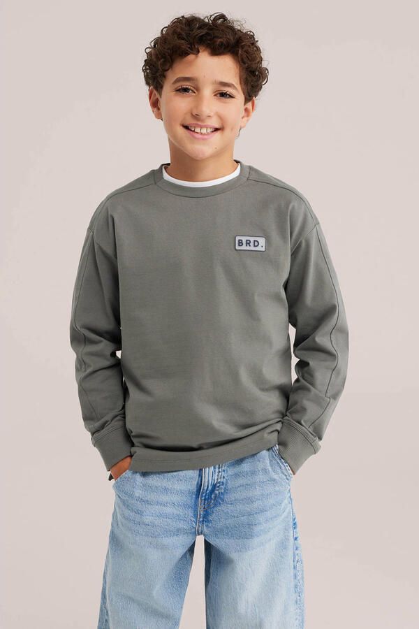 WE Fashion junior longsleeve grijs