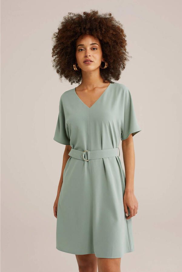 WE Fashion jurk lichtgroen