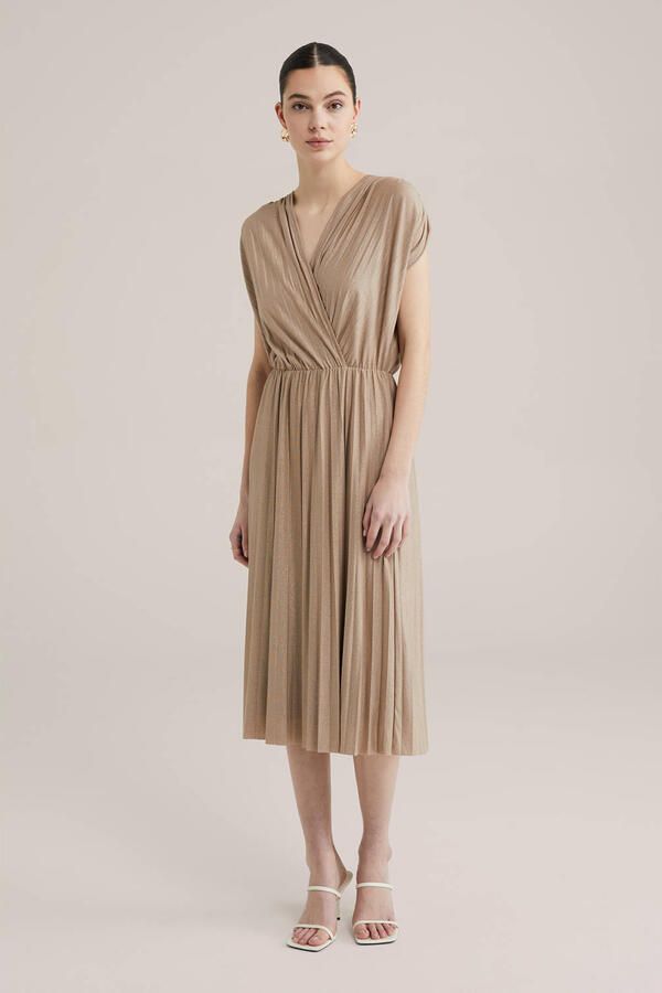 WE Fashion jurk met glitter goud - Foto 3