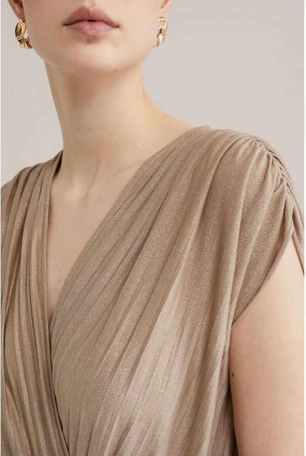 WE Fashion jurk met glitter goud - Foto 2