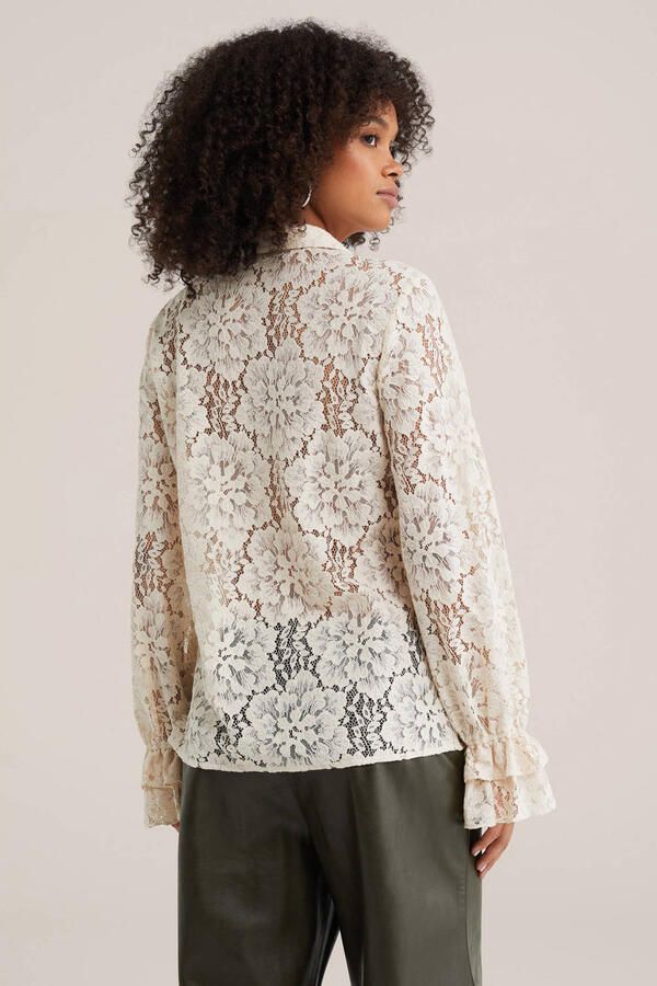 WE Fashion kanten blouse ecru - Foto 3