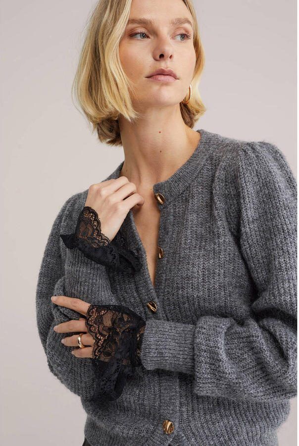 WE Fashion kanten manchetten zwart - Foto 3