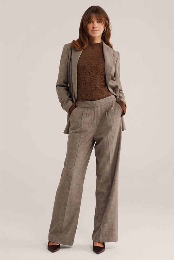 WE Fashion kanten top bruin - Foto 2