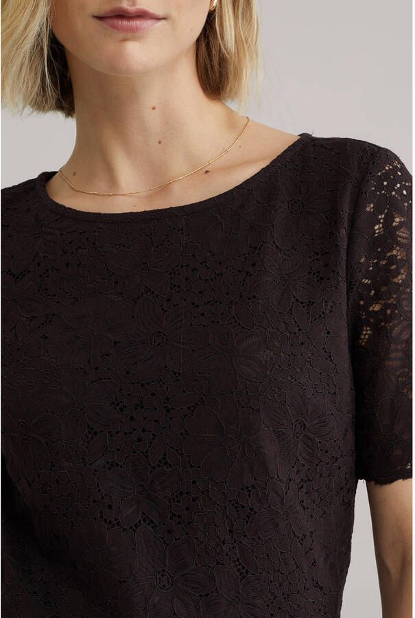 WE Fashion kanten top donkerbruin - Foto 2