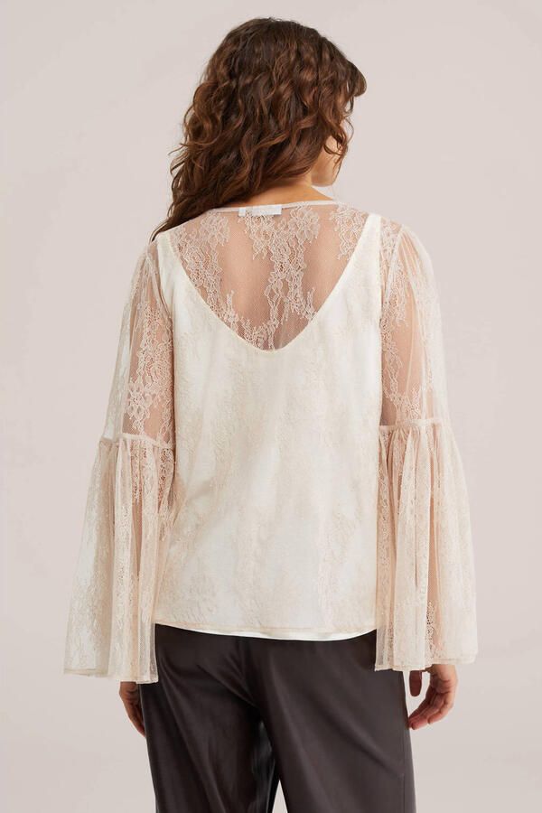WE Fashion kanten top ecru - Foto 3