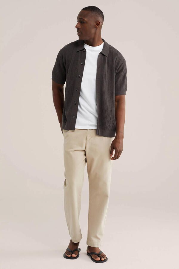 WE Fashion katoenen gebreid vest bruin - Foto 2