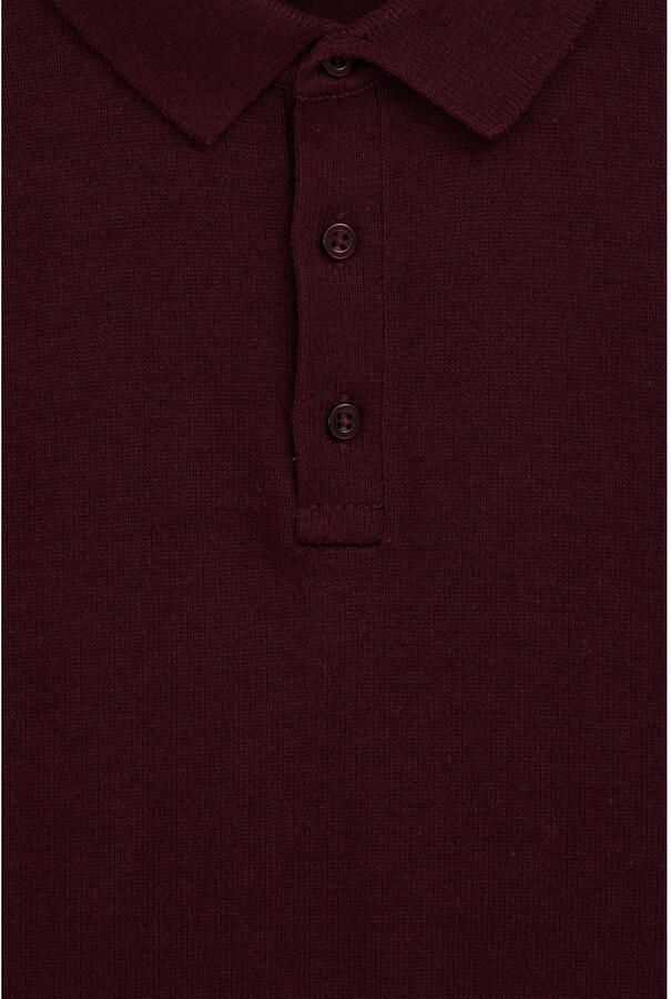WE Fashion katoenen gebreide trui bordeauxrood - Foto 3