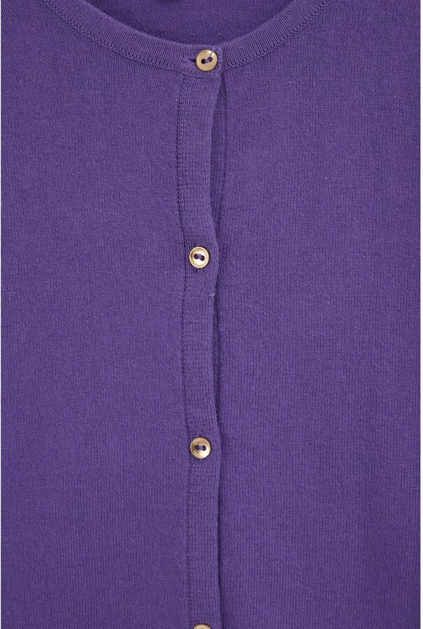 WE Fashion katoenen gebreide vest paars - Foto 3