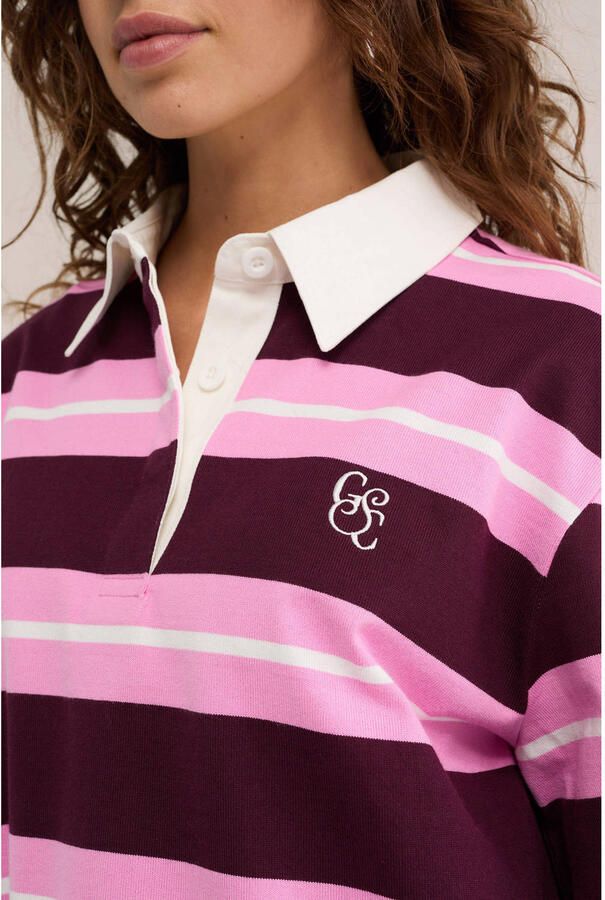WE Fashion katoenen gestreepte trui roze - Foto 2