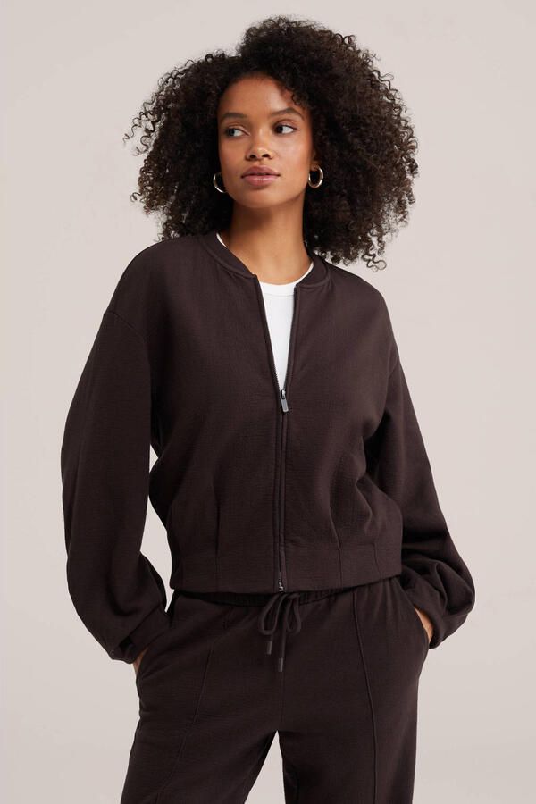 WE Fashion katoenen jas bruin
