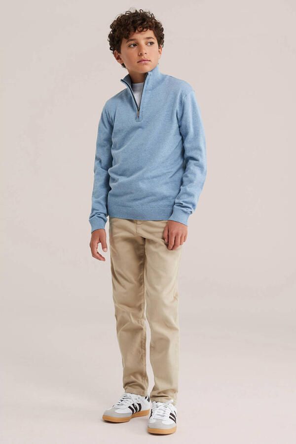 WE Fashion katoenen pullover blauw - Foto 3