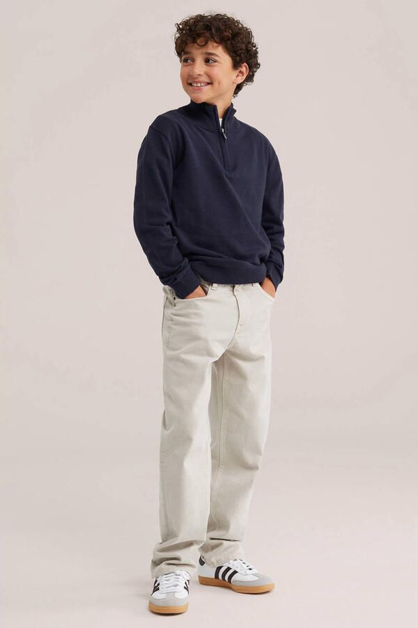 WE Fashion katoenen pullover marineblauw - Foto 2