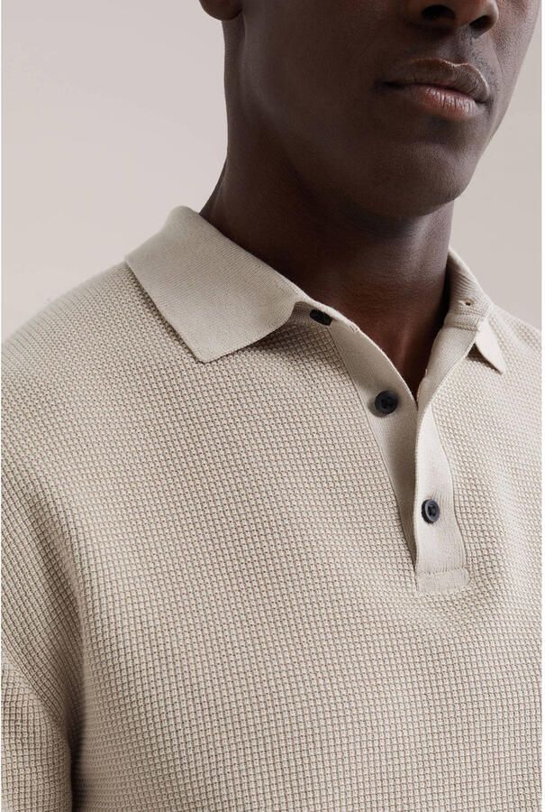 WE Fashion katoenen regular fit gebreide trui beige - Foto 2