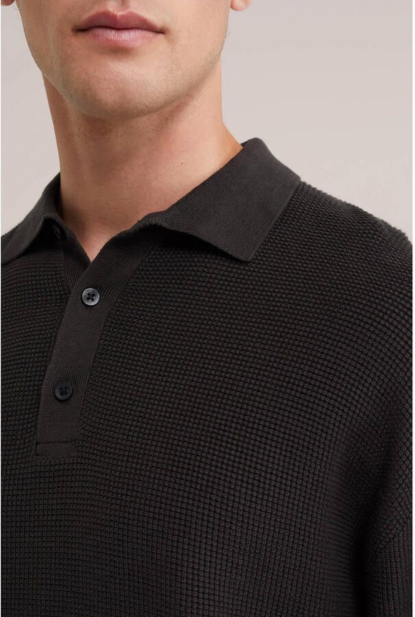 WE Fashion katoenen regular fit gebreide trui donkerbruin - Foto 2