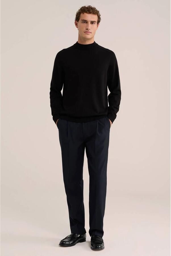 WE Fashion katoenen regular fit gebreide trui zwart - Foto 2